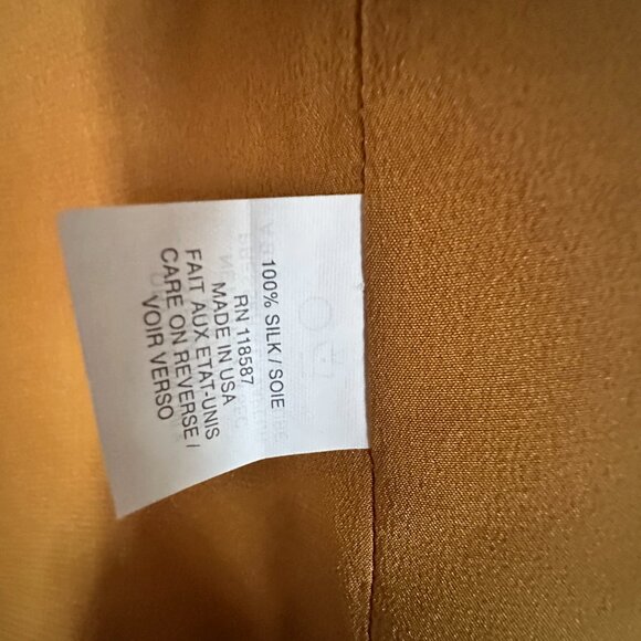 Designer Gold Pencil Skirt - Jason Wu 100% Silk - Picture 8 of 8